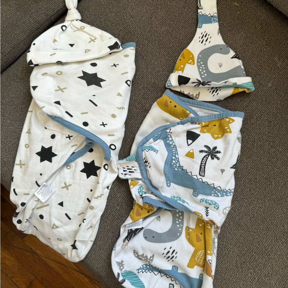 2 swaddles